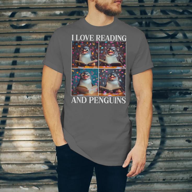 Penguin Love Reading And Penguins Child Book Lover Unisex Jersey T-Shirt