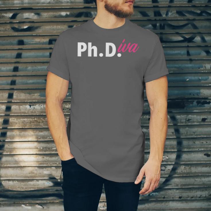 Ph Diva Women Dissertation Doctoral Degree Graduation PhD Unisex Jersey T-Shirt