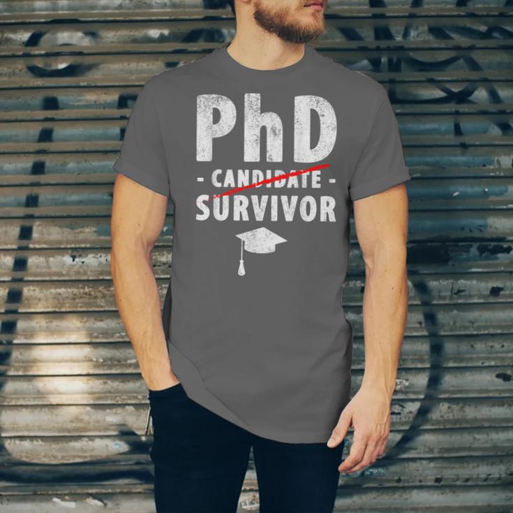 PhD Candidate Survivor PhD Graduation Unisex Jersey T-Shirt