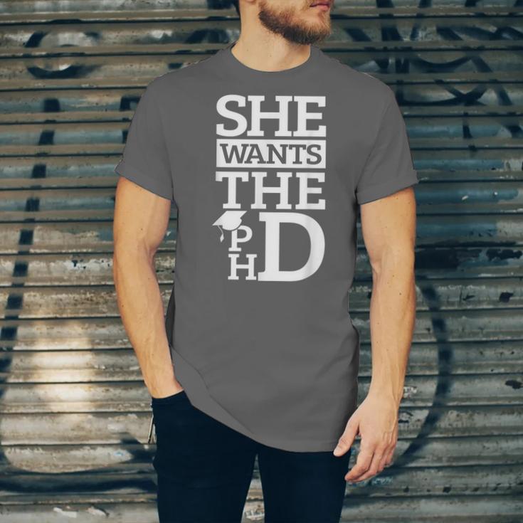 PhD Doctorate Husband Boyfriend PhD Graduation Unisex Jersey T-Shirt