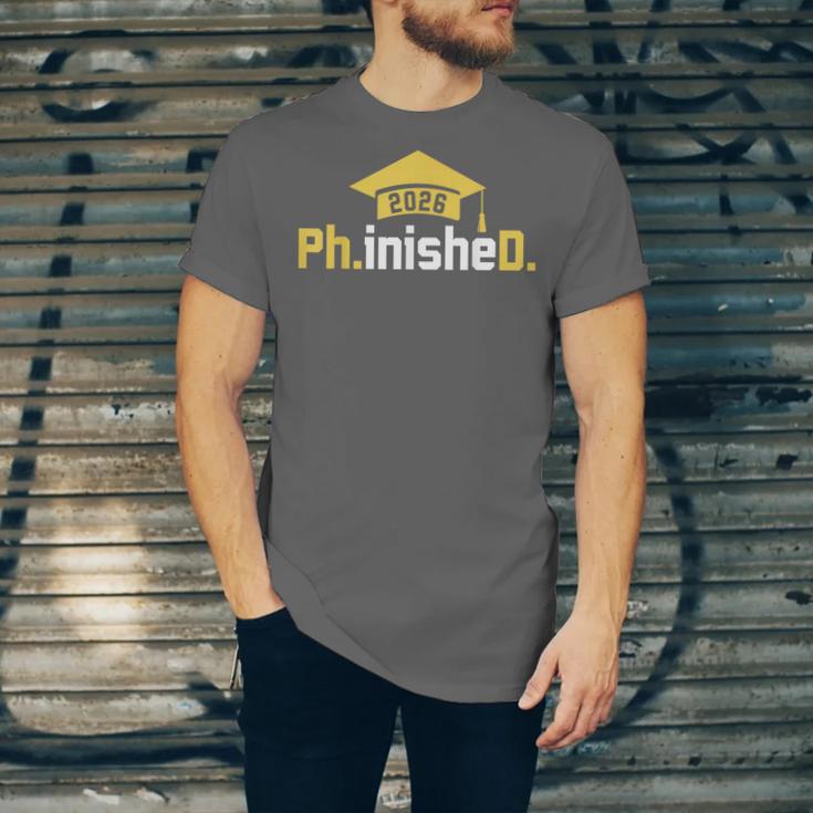 PhD Finished PhinisheD Class Of 2026 Phd Graduation Unisex Jersey T-Shirt