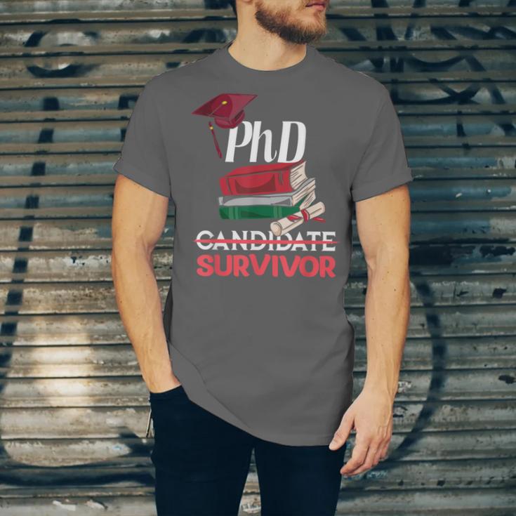 PhD PhD Graduation Gifts PhD Survivor T-Shirt Unisex Jersey T-Shirt