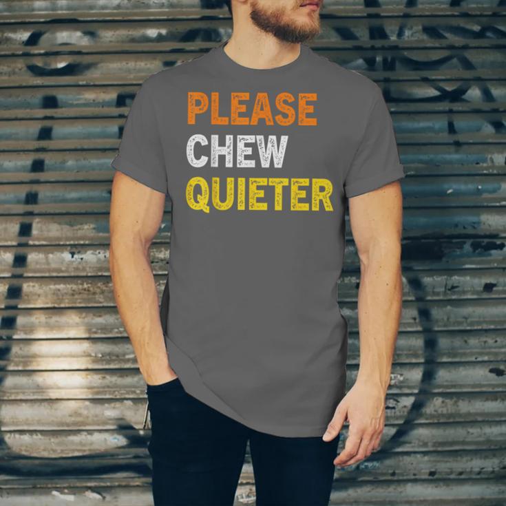 Please Chew Quieter Introvert Silence Lover Quote Unisex Jersey T-Shirt Please Chew Quieter Introvert Silence Lover Quote Unisex Jersey T-Shirt