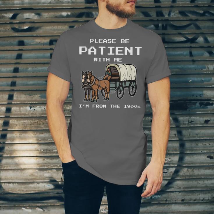 Please Be Patient I'm From The 1900s Amish Wagon & Vintage Unisex Jersey T-Shirt Please Be Patient I'm From The 1900s Amish Wagon & Vintage Unisex Jersey T-Shirt