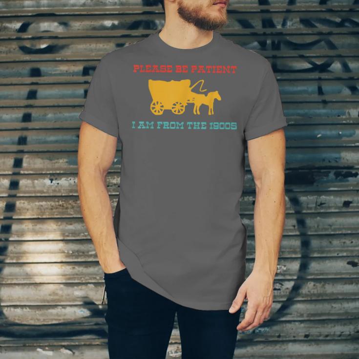 Please Be Patient I'm From The 1900s Millennial Humor Retro Unisex Jersey T-Shirt