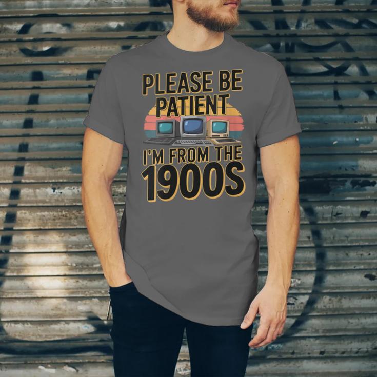 Please Be Patient I'm From The 1900s Retro Computer Unisex Jersey T-Shirt