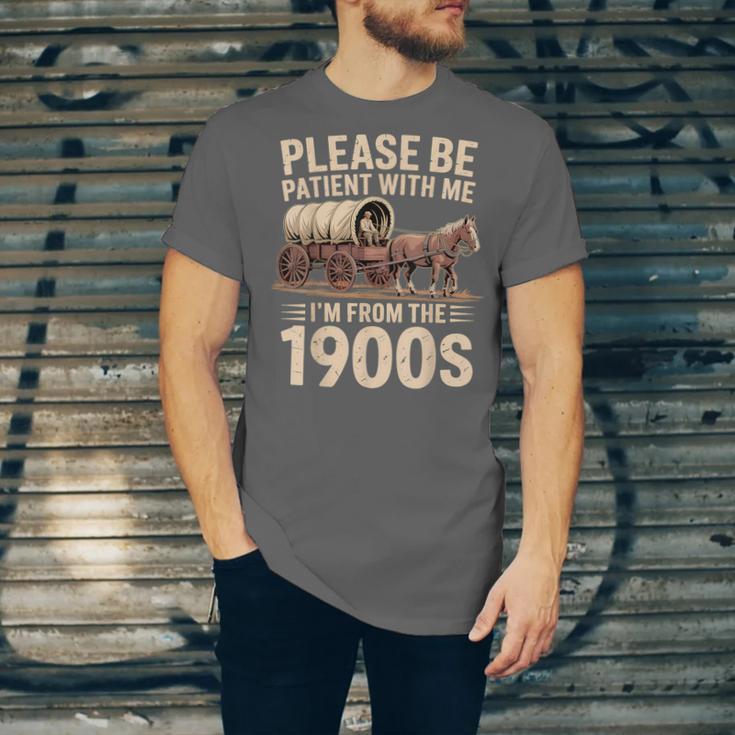 Please Be Patient With Me I'm From The 1900s Retro Humor Unisex Jersey T-Shirt