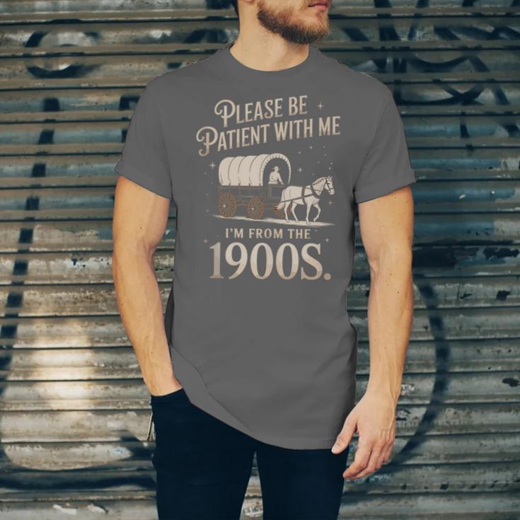Please Be Patient With Me I'm From The 1900s Retro Western Unisex Jersey T-Shirt