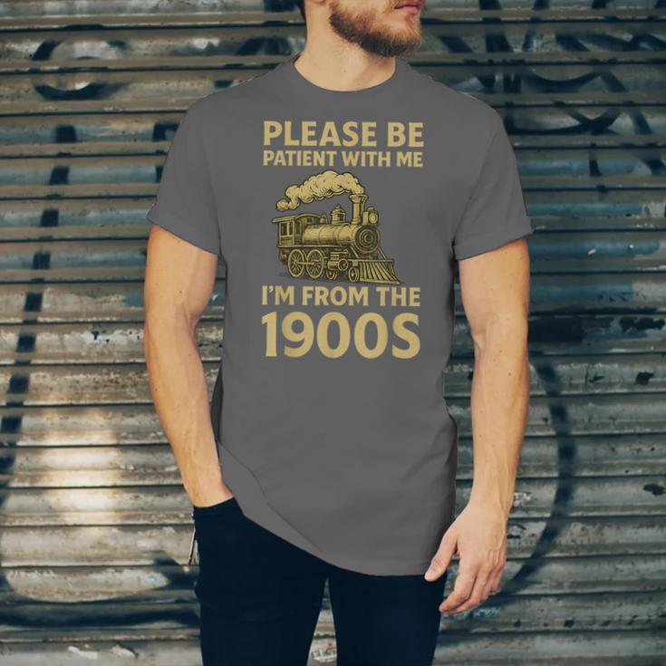 Please Be Patient With Me I'm From The 1900s Steam Train Unisex Jersey T-Shirt