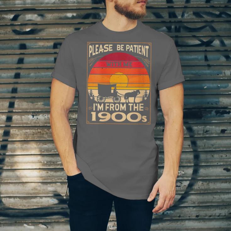 Please Be Patient I'm From The 1900s Sunset Vintage Wagon Unisex Jersey T-Shirt