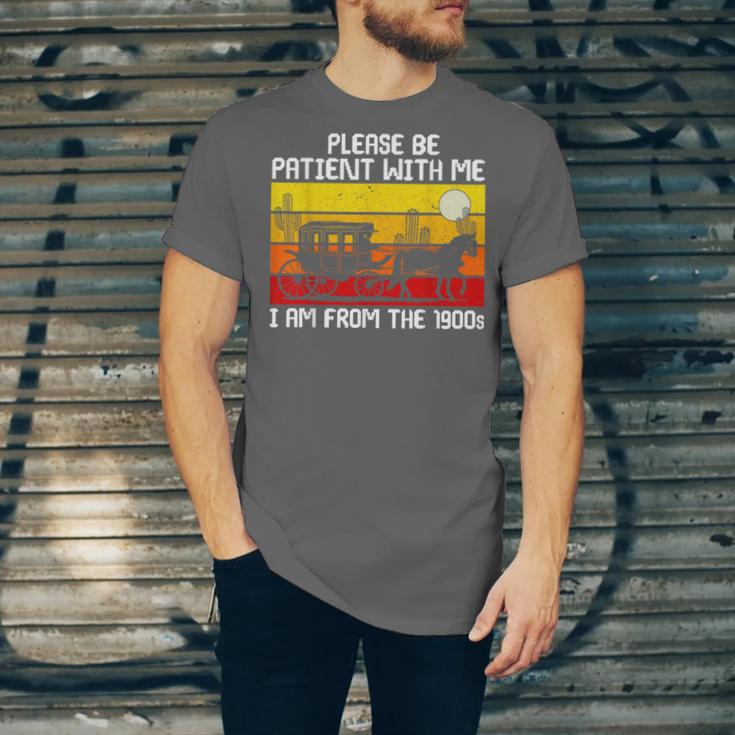 Please Be Patient With Me I'm From The 1900s Vintage Sun Set Unisex Jersey T-Shirt