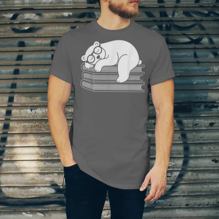Polar Bear Reading Book Pajama Sleep Unisex Jersey T-Shirt Polar Bear Reading Book Pajama Sleep Unisex Jersey T-Shirt
