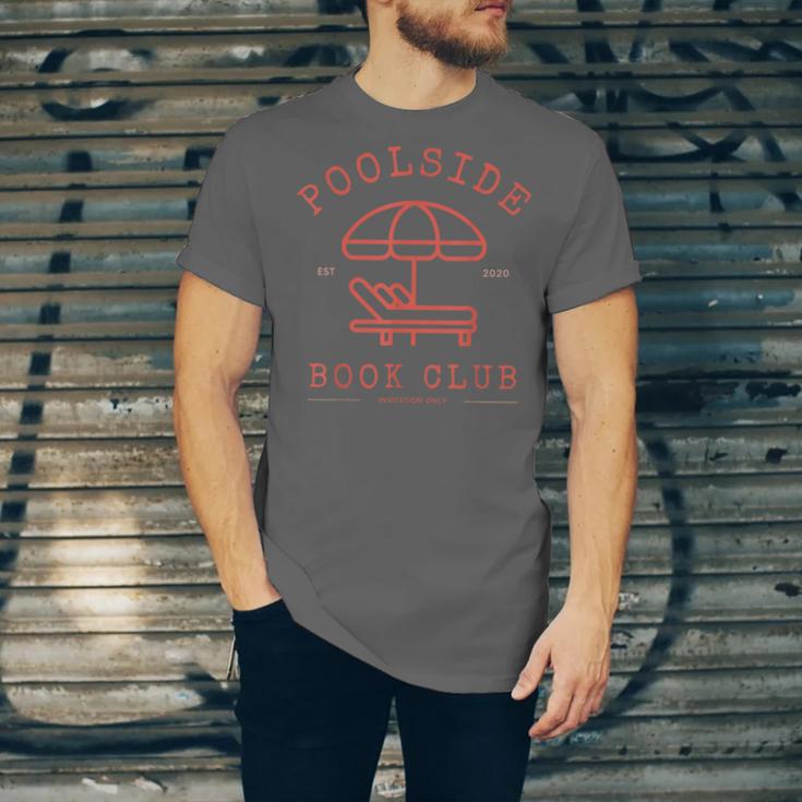 Poolside Book Club Summer Reading Book Lover Swimming Shirt Men Women Unisex Jersey T-Shirt Poolside Book Club Summer Reading Book Lover Swimming Shirt Men Women Unisex Jersey T-Shirt