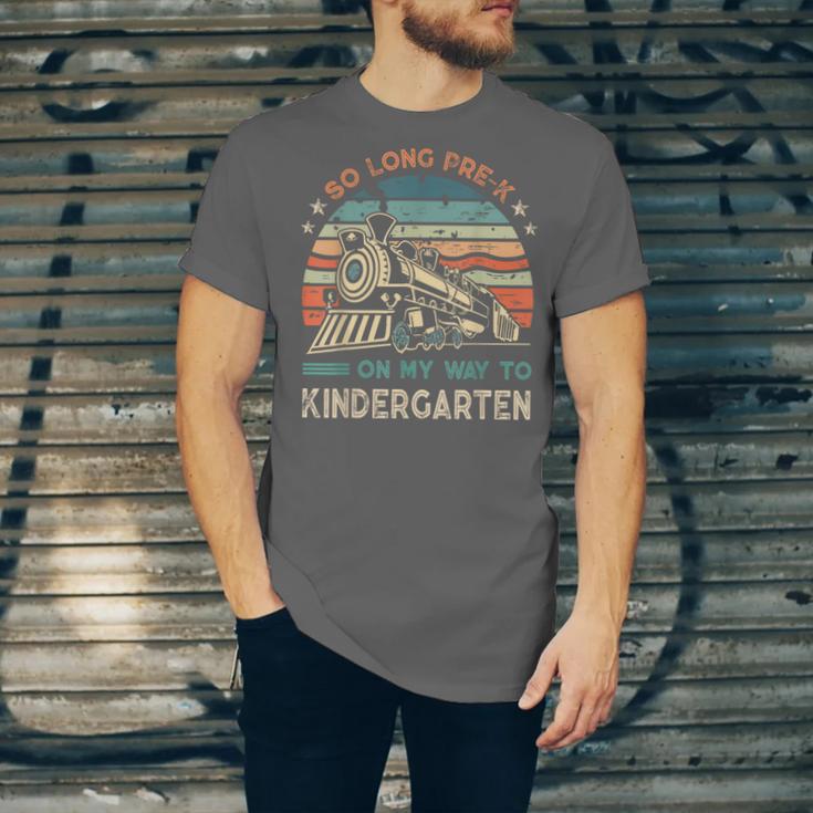 Pre-k Graduation To Kindergarten Retro Vintage Train Kids Unisex Jersey T-Shirt