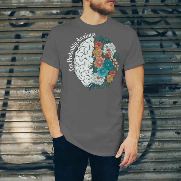 Probably Anxious Mental Health Quote Introverts People Unisex Jersey T-Shirt Probably Anxious Mental Health Quote Introverts People Unisex Jersey T-Shirt