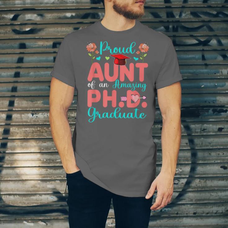 Proud Aunt Of An Amazing PhD Graduate Family Graduation Unisex Jersey T-Shirt