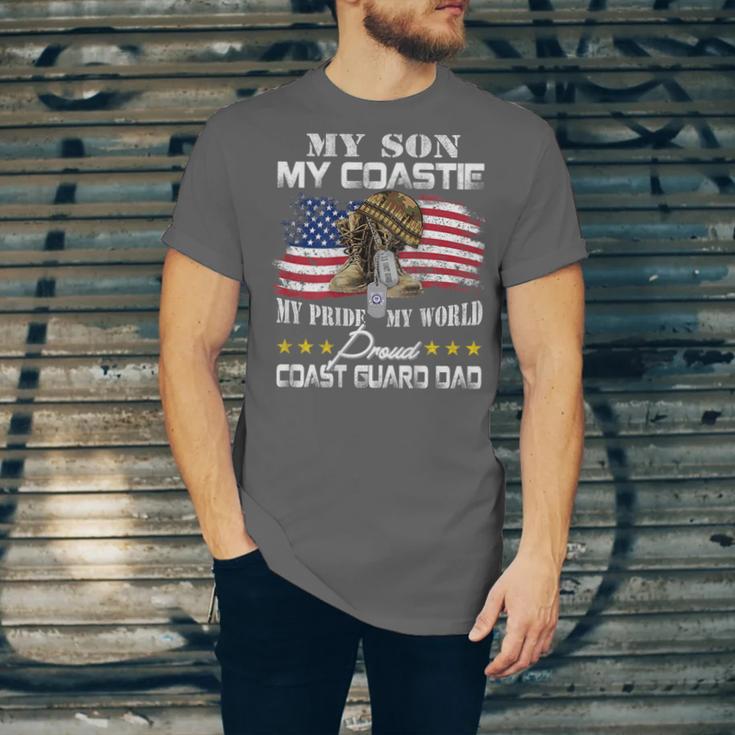 Proud Coast Guard Dad Coast Guard Graduation Dad Unisex Jersey T-Shirt