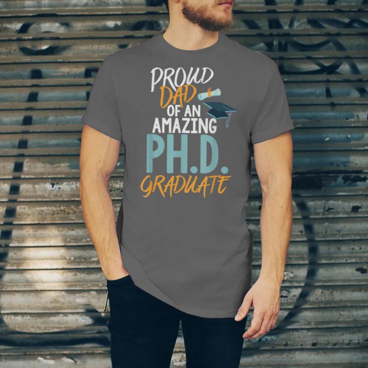 Proud Dad PhD Doctoral Graduation Doctorate Degree EdD PsyD Unisex Jersey T-Shirt