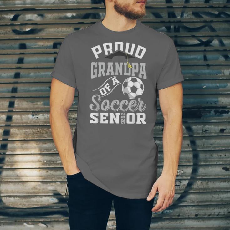 Proud Grandpa Of a Soccer Senior Class Of 2026 Graduation Unisex Jersey T-Shirt