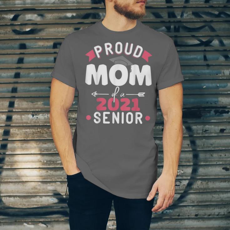 Proud Mom Of a 2021 Senior Year School Graduation Party Unisex Jersey T-Shirt