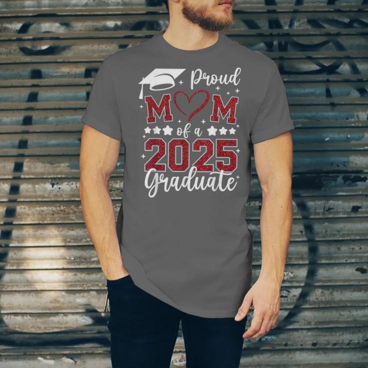 Proud Mom Of 2025 Senior Graduate Matching Family Graduation Unisex Jersey T-Shirt