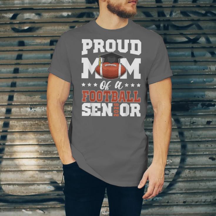 Proud Mom Of a Football Senior 2026 Graduation Gifts Unisex Jersey T-Shirt