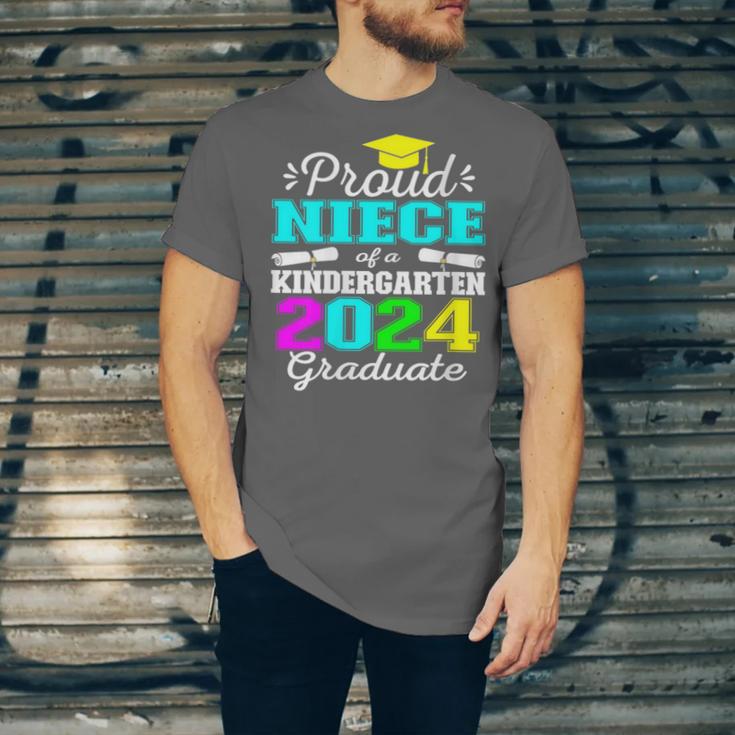 Proud Niece Of Kindergarten Graduate 2024 Graduation Niece Unisex Jersey T-Shirt