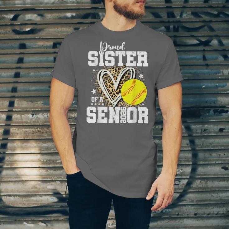 Proud Sister Of A 2026 Senior Softball Graduation Leopard Unisex Jersey T-Shirt