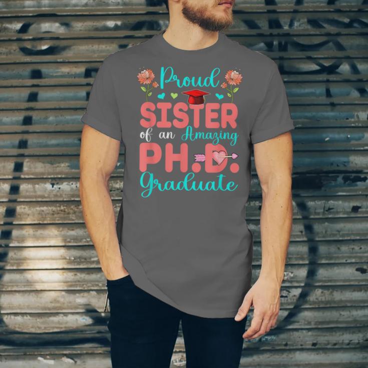 Proud Sister Of An Amazing PhD Graduate Family Graduation Unisex Jersey T-Shirt