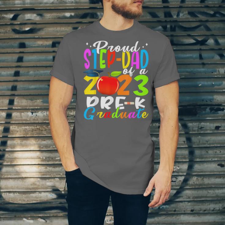Proud Step-Dad Of 2023 Pre-K Graduate Fathers Day Graduation Unisex Jersey T-Shirt