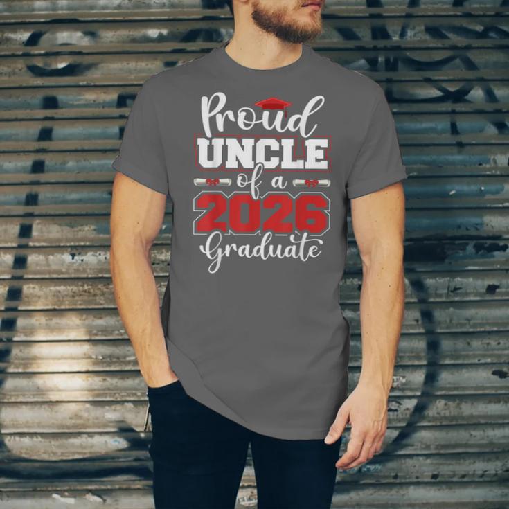 Proud Uncle Of A 2026 Graduate Senior Family Graduation Unisex Jersey T-Shirt