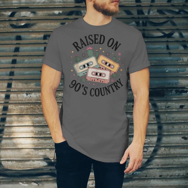 Raised On 90's Country Music Lover Nostalgia Retro Vibe Unisex Jersey T-Shirt