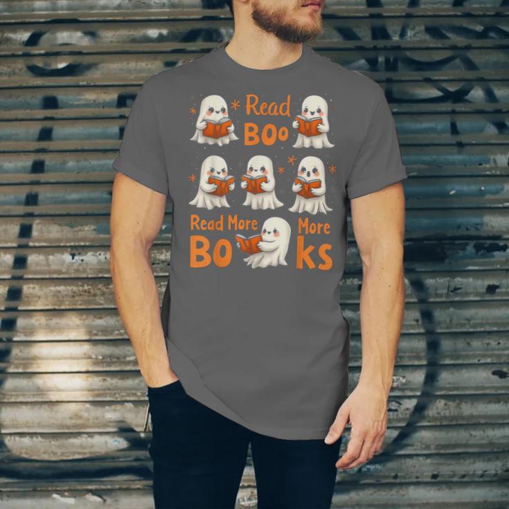 Read Boo KS Read More Bo KS Cute Ghost Reading Book Unisex Jersey T-Shirt