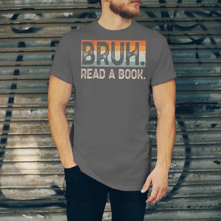 Read A Book Bruh Cool Ela English Teacher Reading Literature Unisex Jersey T-Shirt
