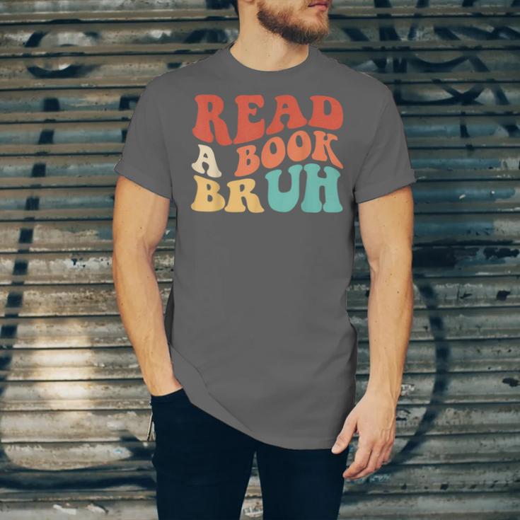 Read A Book Bruh Read Reading Librarian Boys Teen Kids Unisex Jersey T-Shirt
