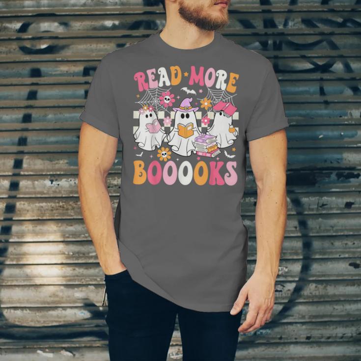 Read More Books Ghosts Reading Book Teacher Halloween Unisex Jersey T-Shirt Read More Books Ghosts Reading Book Teacher Halloween Unisex Jersey T-Shirt