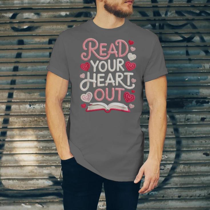 Read Your Cute Heart Out Teacher Librarian Love Reading Book Unisex Jersey T-Shirt