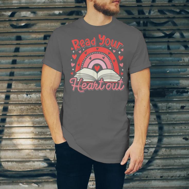 Read Your Heart Out Book Valentines Day Reading Teacher Unisex Jersey T-Shirt