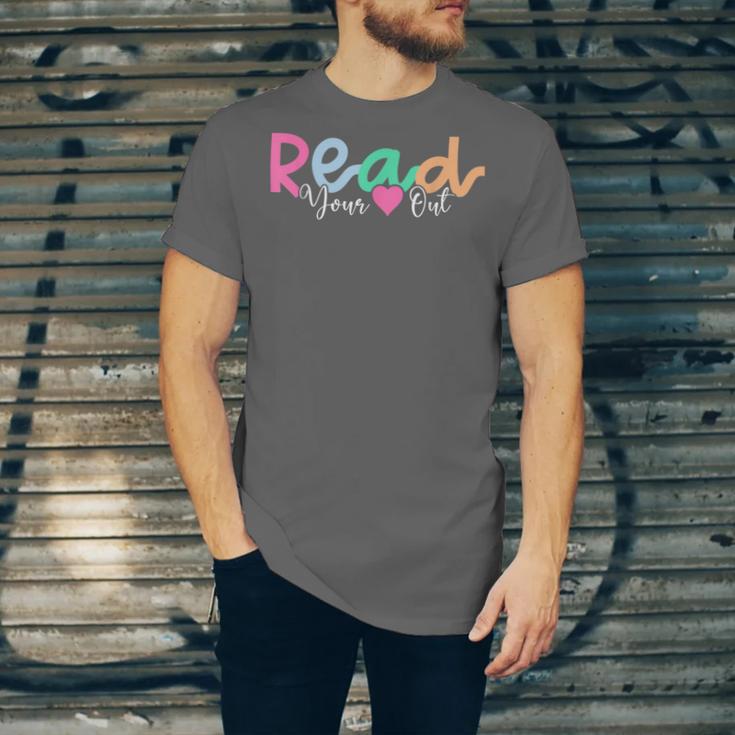 Read Your Heart Out Reading Librarian Book Across America Unisex Jersey T-Shirt