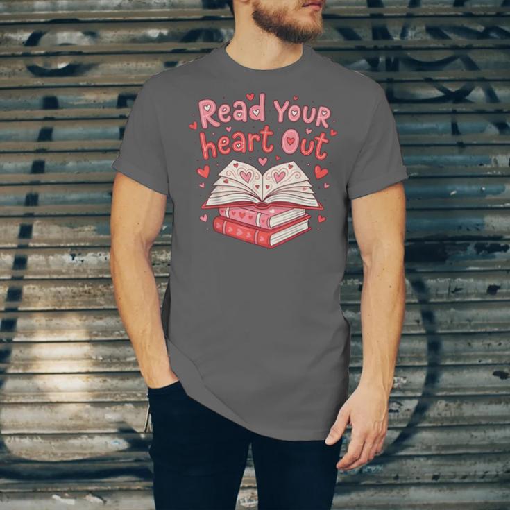 Read Your Heart Out Teacher Valentines Day Book Lover Unisex Jersey T-Shirt