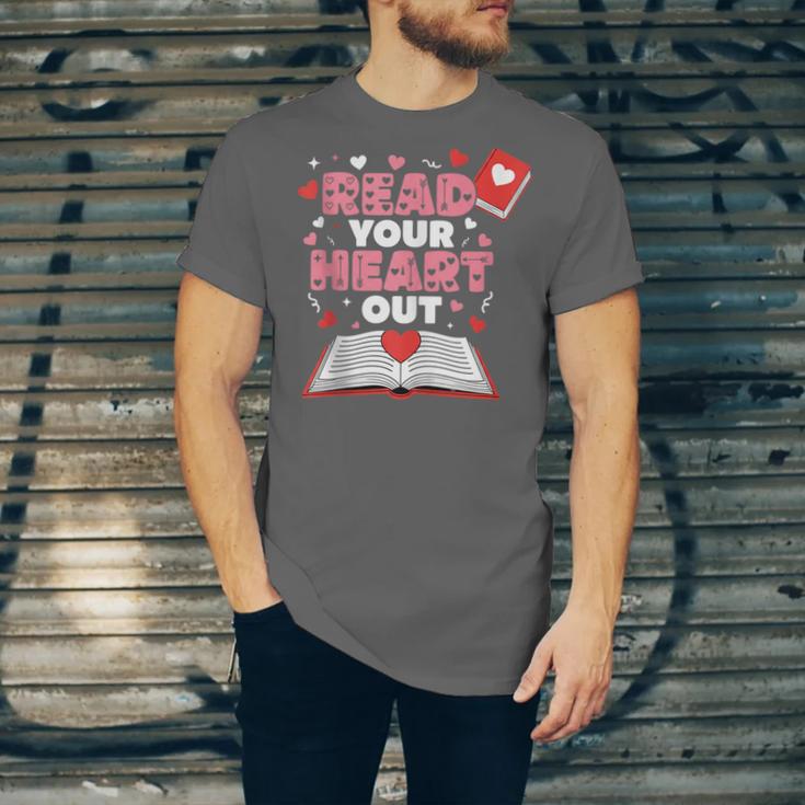 Read Your Heart Out Valentines Day Reading Book Kids Teacher Unisex Jersey T-Shirt