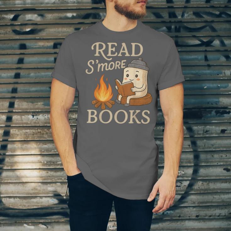 Read S'More Books Campfire Reading Book Lovers Camper Unisex Jersey T-Shirt