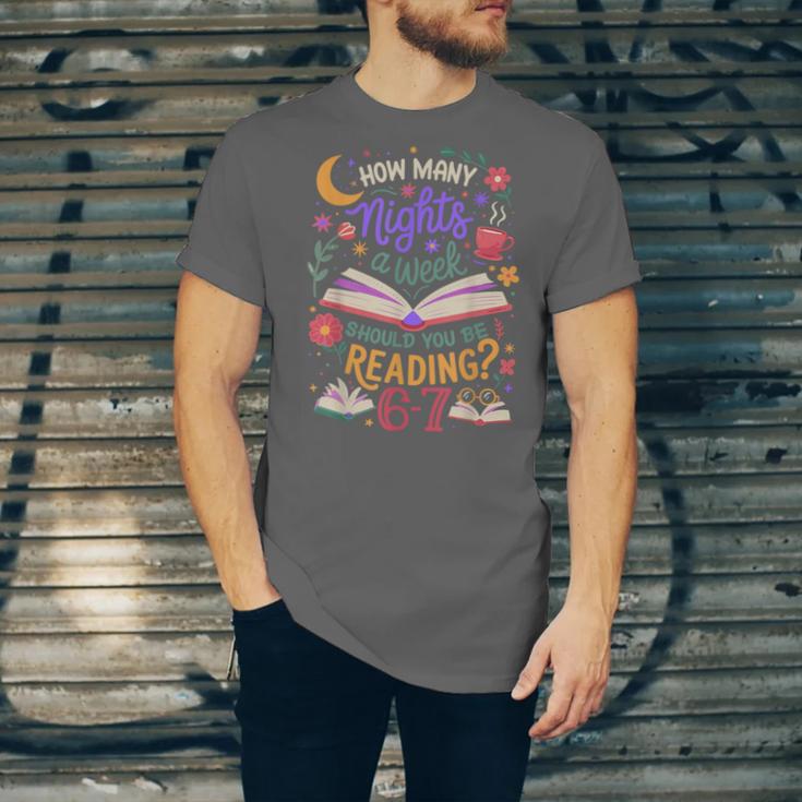 Reading 6 7 Meme Six Seven Cozy Book Lover Teacher Unisex Jersey T-Shirt