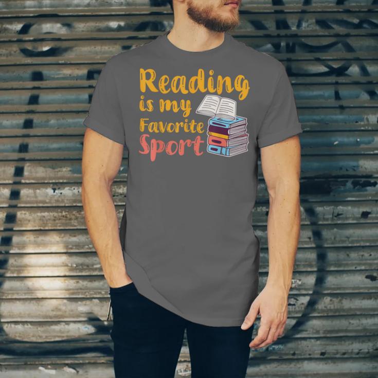 Reading Is My Favorite Sport Book Lovers Unisex Jersey T-Shirt