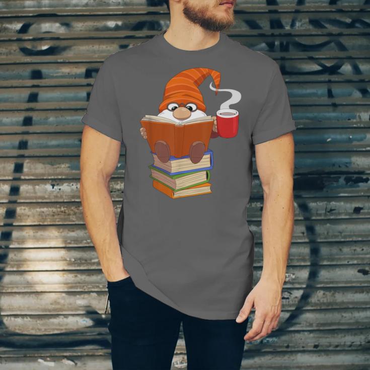 Reading Lover Book Graphic Gnome Unisex Jersey T-Shirt
