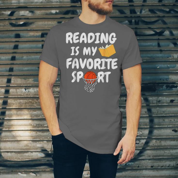 Reading Is My Tee Favorite Sport Basketball World Book Day Unisex Jersey T-Shirt