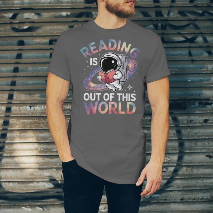 Reading Is Out Of This World Space Book Lover Unisex Jersey T-Shirt