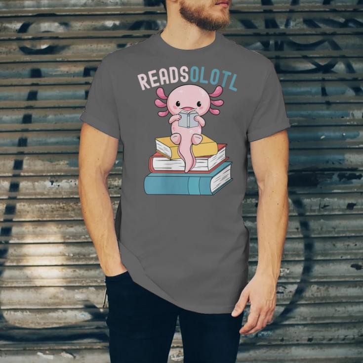 Reads Alotl Shirt Kids Readsolotl Read Axolotl Shirt Books Unisex Jersey T-Shirt