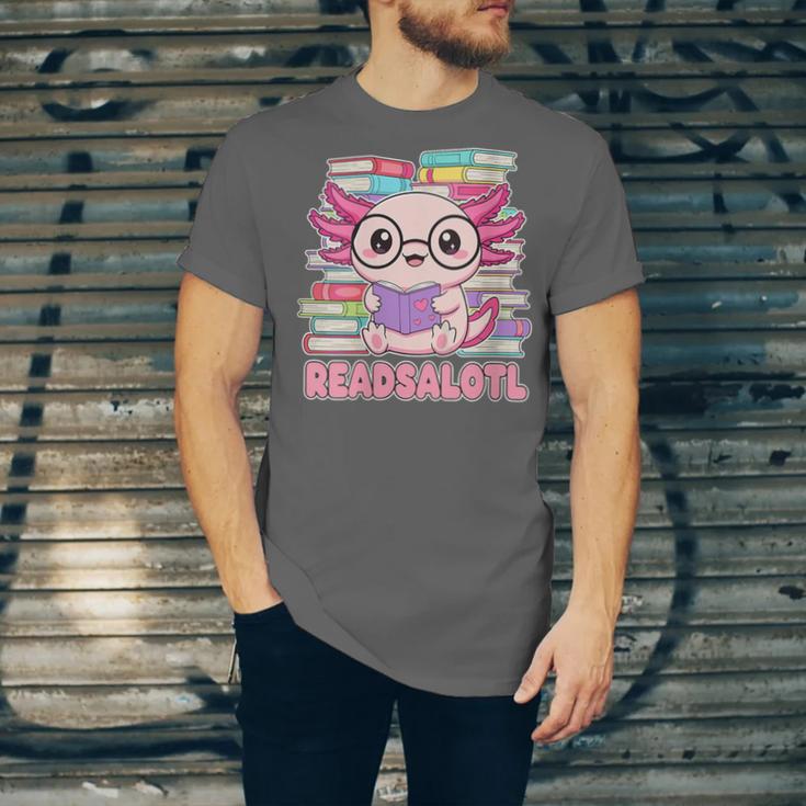 Readsalotl Axolotl Reading Book Bookworm Unisex Jersey T-Shirt Readsalotl Axolotl Reading Book Bookworm Unisex Jersey T-Shirt
