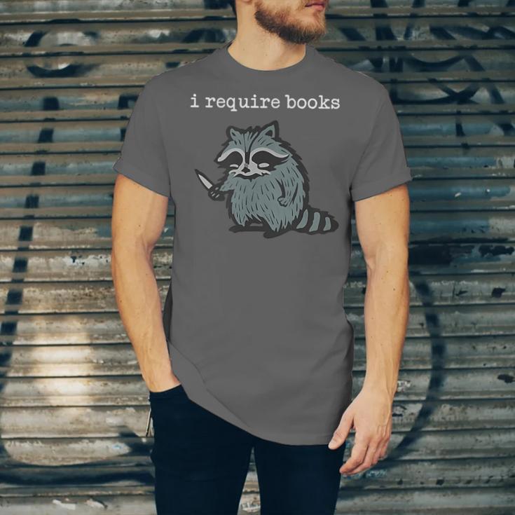 i Require Books Raccoon Unisex Jersey T-Shirt